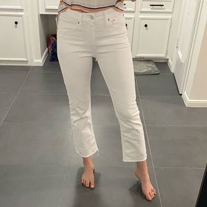 J. Crew Demi Boot Crop White Jeans